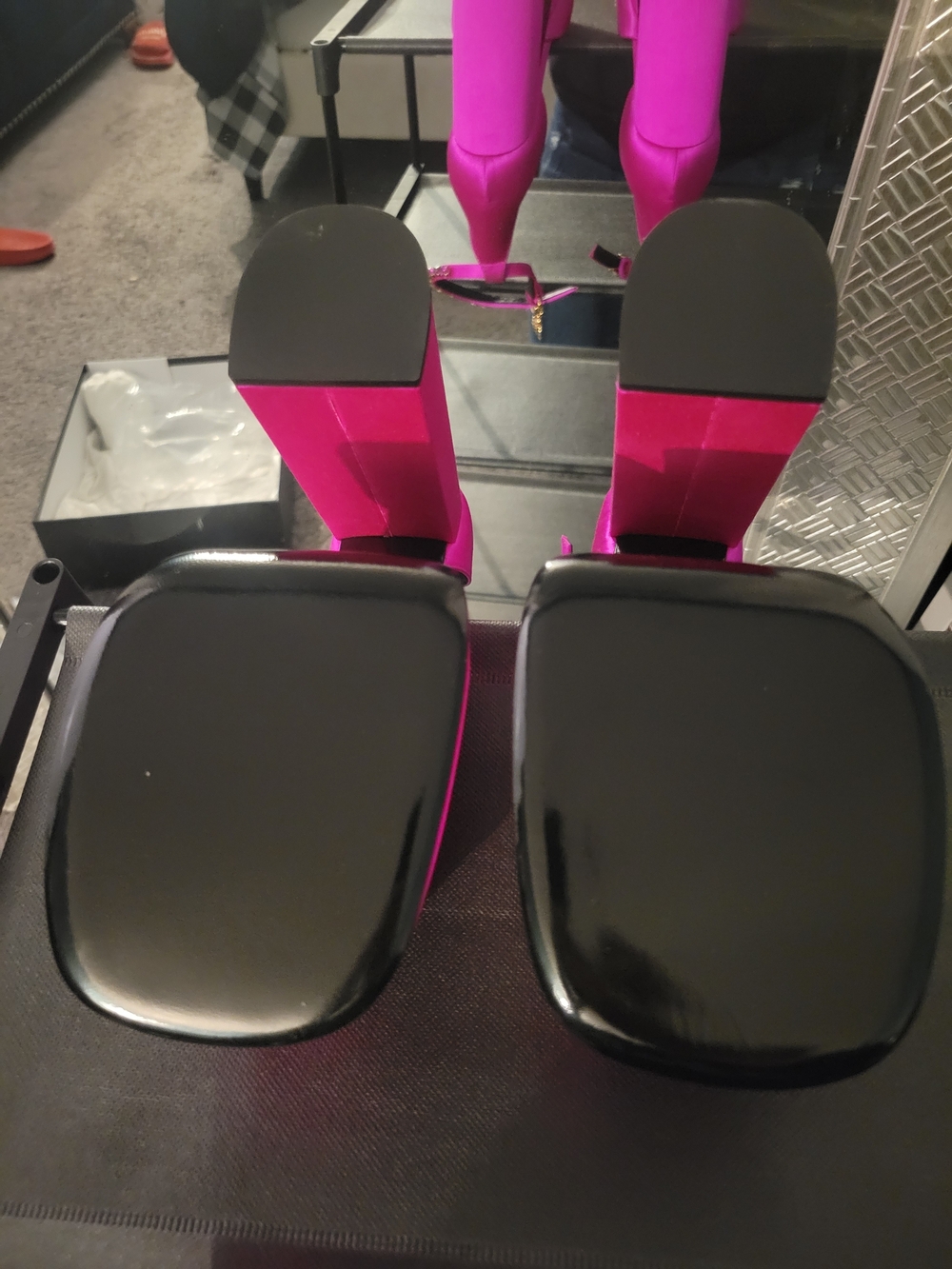 Versace Hot Pink Platform Ankle-Strap Heels NEVER WORN SIZE 39 - Picture 2 of 8